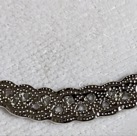 Charter Club Silver-Tone Pavé Braid Statement Necklace, 17" + 2" extender, - Picture 4 of 5